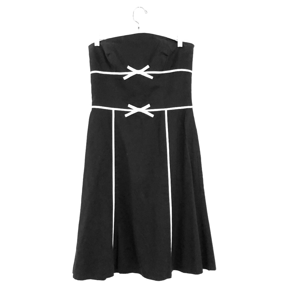 Ann Taylor Strapless Black & White Dress | Sz 6